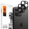 Set 2 Folii de protectie camera Spigen Optik.TR Protector pentru Apple iPhone 14 Pro/Pro Max/15 Pro/Pro Max Negru