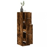 Dulap de farmacie stejar fumuriu, 30x41x118 cm, lemn prelucrat