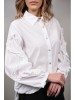 Camasa Dama Bumbac cu Snur Talie Sabina, Alb, Talie Unica (XS-S-M), Fabricata in Italia - FashionLand