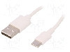 Cablu USB A mufa, USB C mufa, USB 2.0, lungime 0.5m, alb, Goobay - 59126