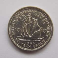 10 CENTS 1965 BRITISH CARRIBEAN TERRITORIES-XF