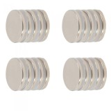 Set 20 magneti foarte puternici, gri, disc, simplu, 25 mm X 4 mm
