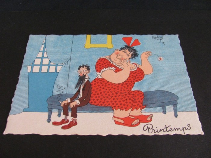 Carte Poștală Umoristică 1958 Franța &ndash; &quot;Printemps&quot;, Ilustrație Dubout