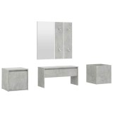 Cumpara ieftin Set de mobilier pentru hol, gri beton, lemn prelucrat