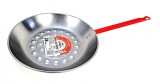Tigaie cu gauri pentru prajit copt castane, diametru 28 cm, otel, maner 22 cm, La Ideal, Garcima, GRC10728