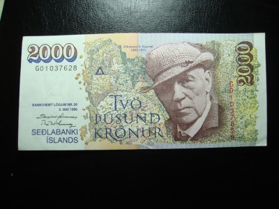 ISLANDA 2000 KRONUR 1986 EXCELENTA foto