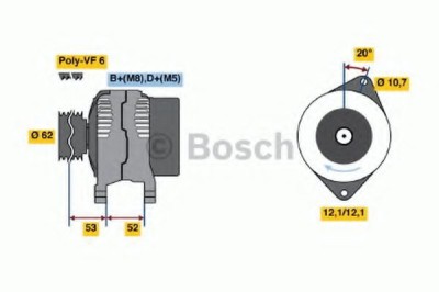 Generator / Alternator FIAT MAREA (185) (1996 - 2007) BOSCH 0 986 049 231 foto