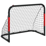 Cumpara ieftin Poarta de fotbal cu plasa, rosu si negru, 90x48x71 cm, otel