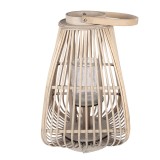 Cumpara ieftin Felinar ratan bej sticla 27x27x42 cm