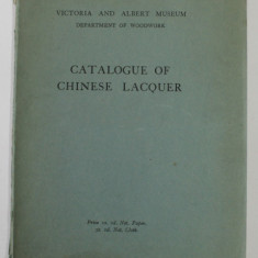 CATALOGUE OF CHINESE LACQUER by EDWARD F. STRANGE , VICTORIA AND ALBERT MUSEUM , 1925