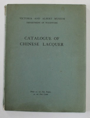 CATALOGUE OF CHINESE LACQUER by EDWARD F. STRANGE , VICTORIA AND ALBERT MUSEUM , 1925 foto