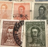 Timbre America Interbelica TMB1AMC Argentina serie/lot 6 - centavos