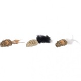 Jucarie pentru pisici, soarece din sisal, 11 cm