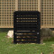 vidaXL Compostor, negru, 82,5x82,5x99,5 cm, lemn masiv de pin