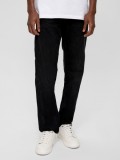 Blugi bărbați Nelio cu talie &icirc;nalță și croială Slim fit, Negru (Marime: W31 L32)