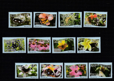 Niuafo&amp;#039;ou Tonga 2013-Flora,Fauna,Flori si fluturi,serie 12 valori,Mi.527-538 foto
