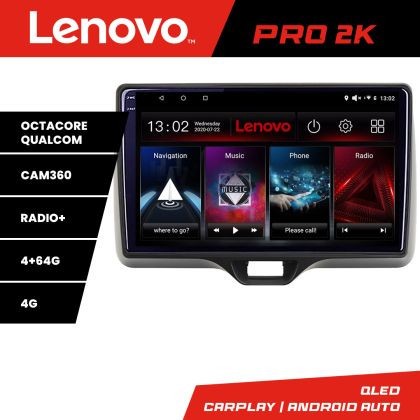 Navigatie Toyota Yaris 2020- Android radio gps internet 8 core QLED 2K 4+64 360 Lenovo CarStore Technology