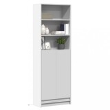 VidaXL Dulap &icirc;nalt cu LED alb 69x32,5x200 cm lemn prelucrat