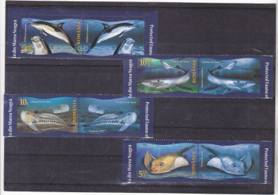 ROMANIA 2022 - FAUNA PROTEJATA DIN MAREA NEAGRA, MNH + VINIETA 3 - LP 2366 foto