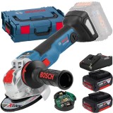 Bosch GWX 18V-10 SC X-LOCK + 1600A019S0 - Polizor unghiular 125 mm valiza speciala accesorii + Set 2 acumulatori si incarcator Li-Ion 18 V 4 Ah