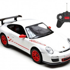 MASINA CU TELECOMANDA PORSCHE GT3 RS ALB CU SCARA 1 LA 24 SuperHeroes ToysZone