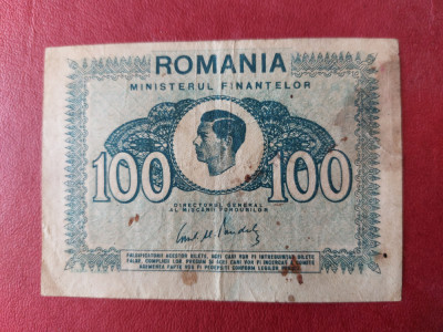 Bancnota 100 lei 1945 Romania foto