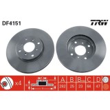 Set discuri frana fata TRW, Honda Accord Vi (Ck, Cg, Ch, Cf), 03.1997-12.03, Accord Vi Hatch, Clback (Ch, Cl), 12.99-12.02, Fata; puntea fata; Tip fr
