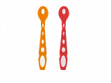 Set 2 lingurite din silicon BabyJem Soft Spoon RedOrange