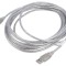 Cablu USB 2.0 A la B aurit 5m transparent