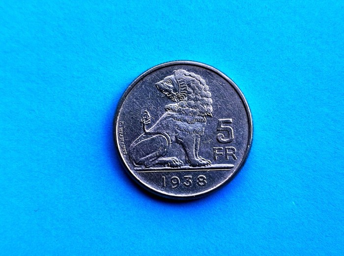 5 Francs 1938 Belgia-in realitate arata bine