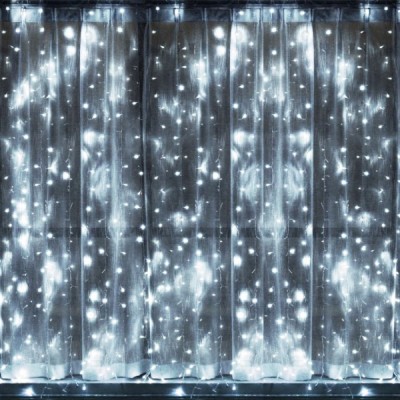 Perdea Luminoasa Craciun 8x1m 360LED Alb Rece FA IP44 Joc Flash P 9018 9015 foto