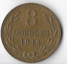 Moneda 8 doubles 1945 - Guernsey foto