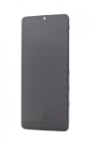 Display LCD Samsung Galaxy A41 A415 Negru cu Rama, Incell, Small Glass (Fara Senzor Amprenta si Proximitate)