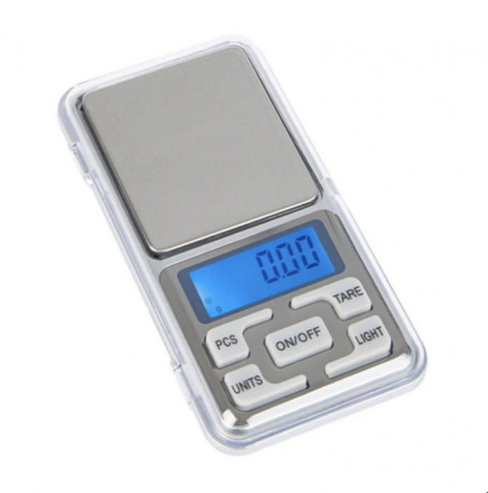 Cantar electronic portabil pentru monede, bijuterii, 500 gr, precizie 0.01 gr