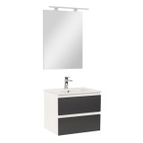 Mobilier complet de baie Vario Forte 60 alb-antracit