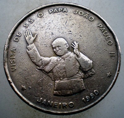 7.507 CAPUL VERDE CABO CAPE PAPA IOAN PAUL II 100 FRANCS FRANCI 1990 foto