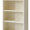 Biblioteca din lemn de plop si MDF, cu 2 sertare Pesaro PE02 Cream, l90xA33xH180 cm