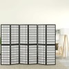 VidaXL Paravan pliabil cu 6 panouri, stil japonez, negru, 240x170 cm