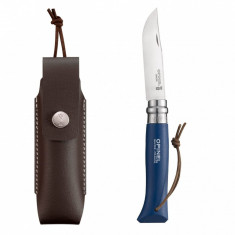 Set Cutit &amp;amp; Teaca Opinel Nr 08 Inox Fag Albastru 001891 foto