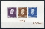 1942 , Lp 148 , Titu Maiorescu , colita nedantelata MNH