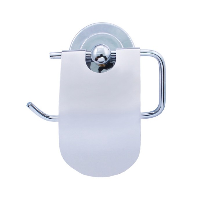 Suport din metal pentru hartie igienica, prindere cu adeziv, 203DY, crom lucios, 120 mm