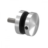 Conector sticla, lateral, din inox E47, pentru prinderea sticlei de 8 - 17,52 mm, distantier de 10 mm, diametru &Oslash; 50 mm, finsaj satinat