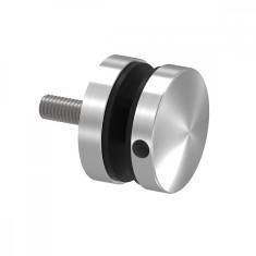 Conector sticla, lateral, din inox E47, pentru prinderea sticlei de 8 - 17,52 mm, distantier de 10 mm, diametru &Oslash; 50 mm, finsaj satinat