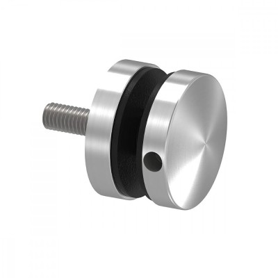 Conector sticla, lateral, din inox E47, pentru prinderea sticlei de 8 - 17,52 mm, distantier de 10 mm, diametru &amp;Oslash; 50 mm, finsaj satinat foto