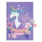 Agenda A5 Unicorn, Model Cu Lacăt, Culoare Lila, File 80, Copertă Dura