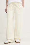 Superdry pantaloni de trening din bumbac culoarea bej, neted, W7011210A-71D
