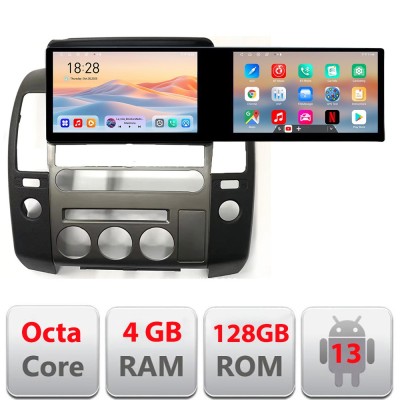 Navigatie dedicata Edonav Nissan Patfinder Navara Edotec 2 ecrane 8 core 4+128 21.6 inch Incell android Wifi 5Ghz gps internet KIT-nav-oem CarStore Te foto