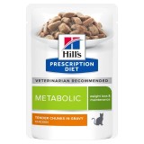 Hill's Prescription Diet Feline Metabolic hrana umeda pisici supraponderale, 85g, pentru slabire si mentinere greutate, formula terapeutica