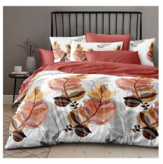 Lenjerie pat dublu,bumbac finet,6 piese,cearceaf cu elastic 180x200cm, cearceaf pilota 200x230cm, 2 fete de perna 50x70, 2 fete de perna 70x70-A1130