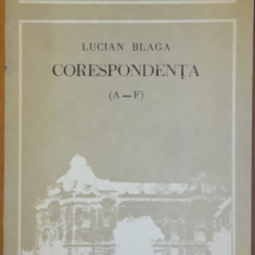 CORESPONDENTA LUCIAN BLAGA (A-F)